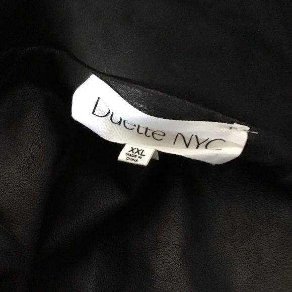 NWOT DUETTE NYC Vegan Matte Suede Moto Jacket - "The Varick" - Picture 12 of 12